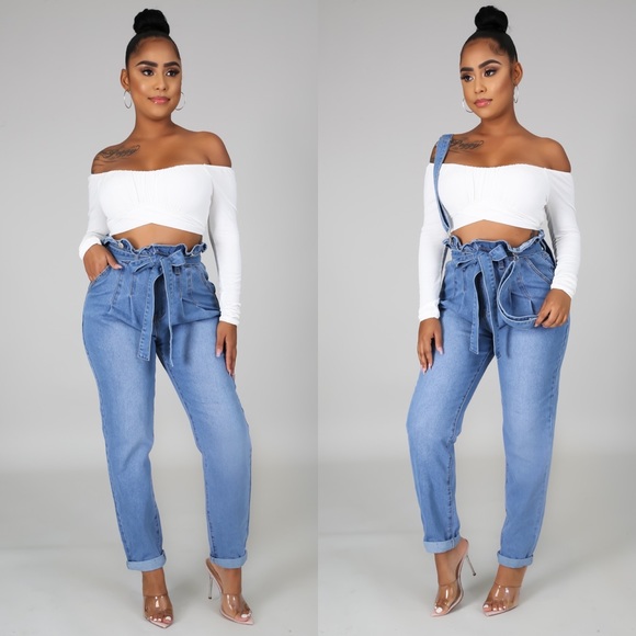 Paper Bag Denim Jeans 👖👖 - Picture 1 of 2